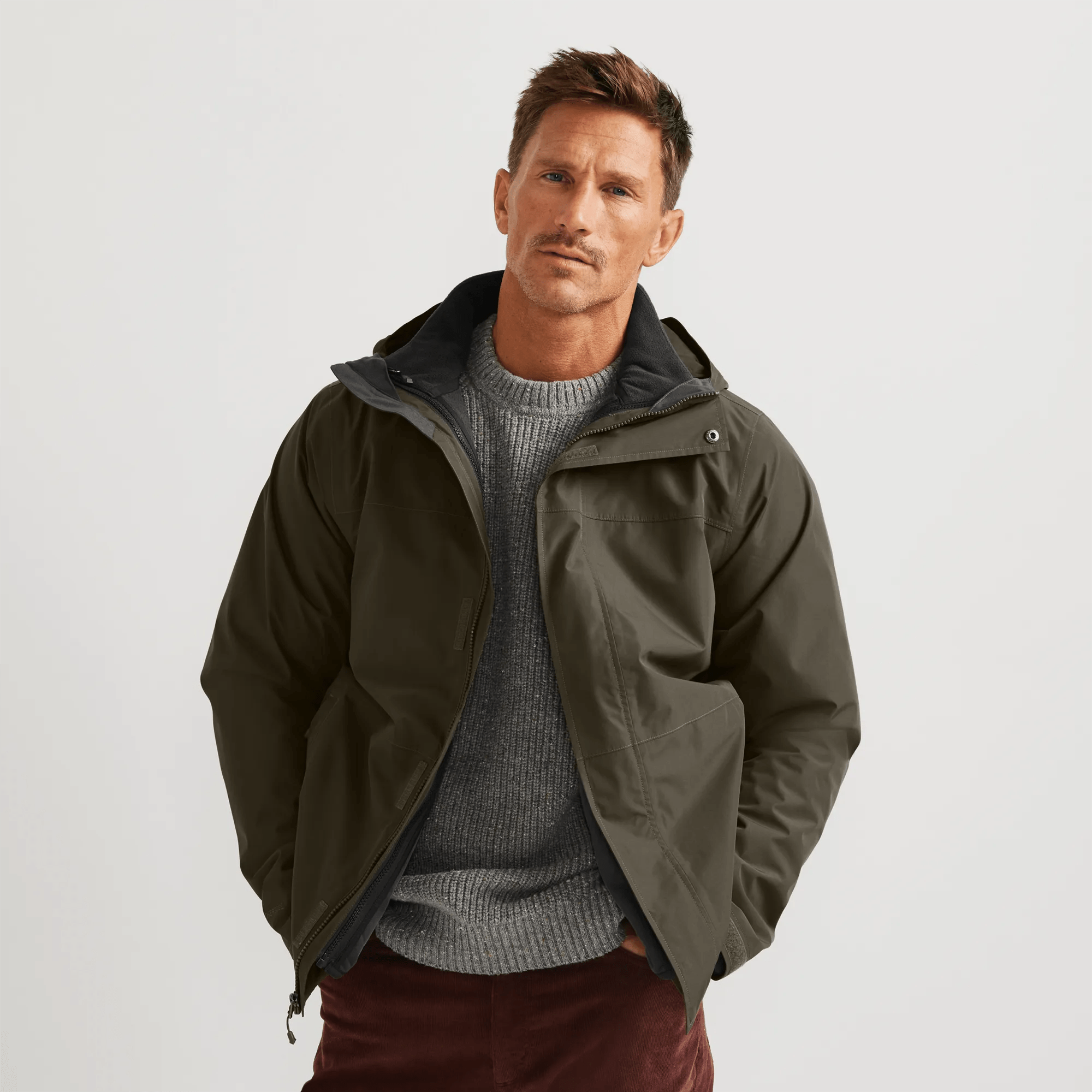 Men's High Pass 3-In-1 Fleece-Lined Hooded Jacket