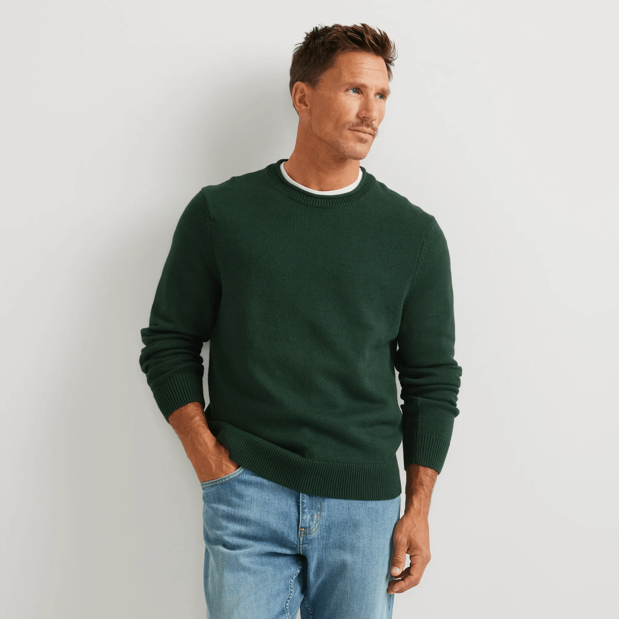 Men's Classic Roll Neck Sweater - Solid