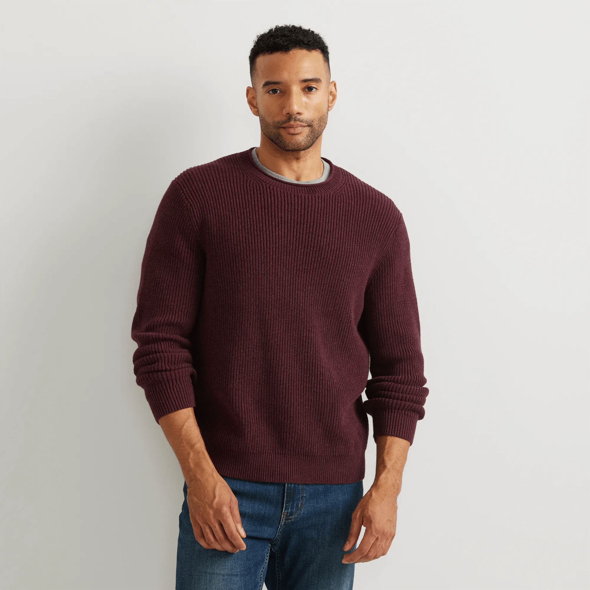 Men's Signature Roll Neck Sweater - Solid