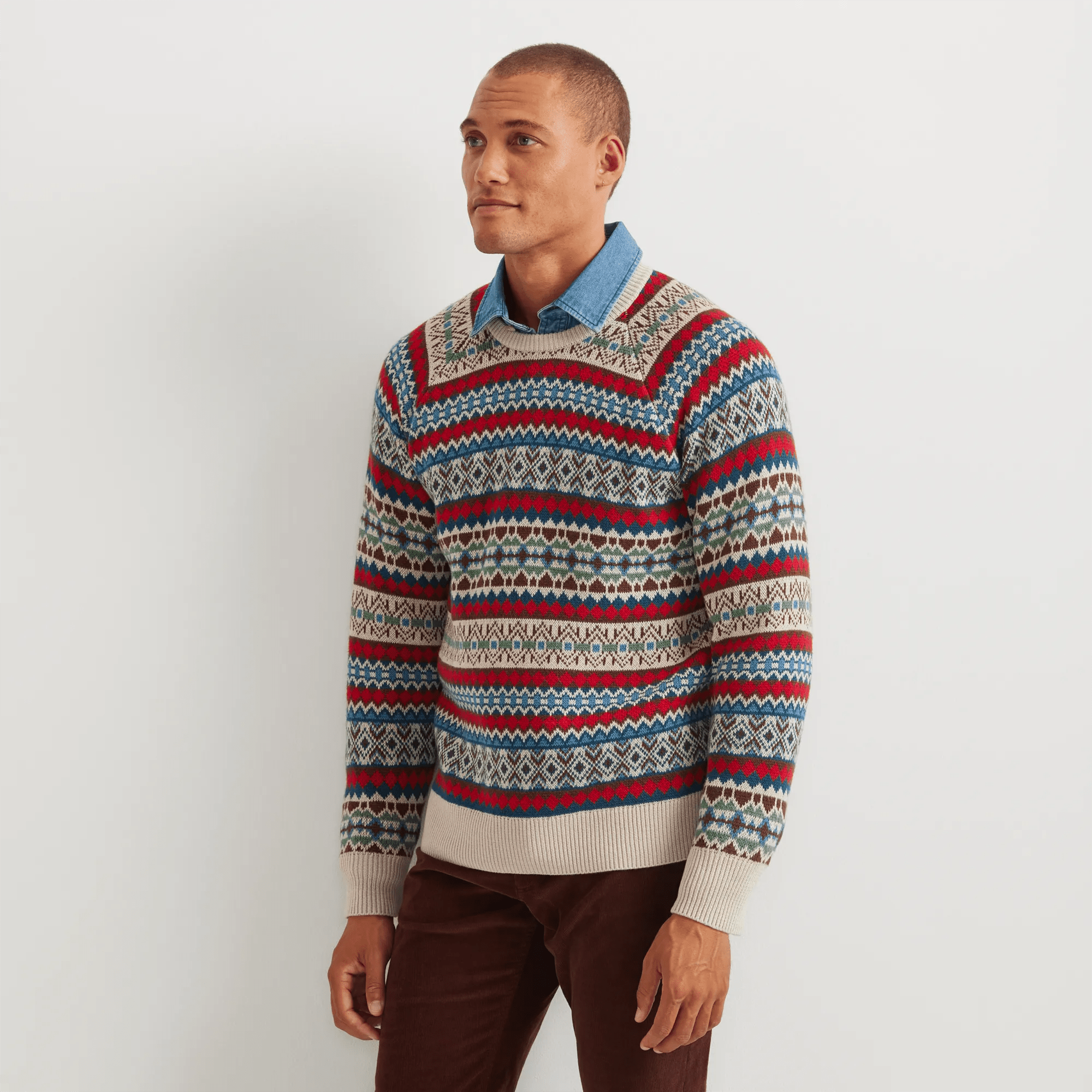 Men's Signature Fair Isle Crewneck Sweater - Multi