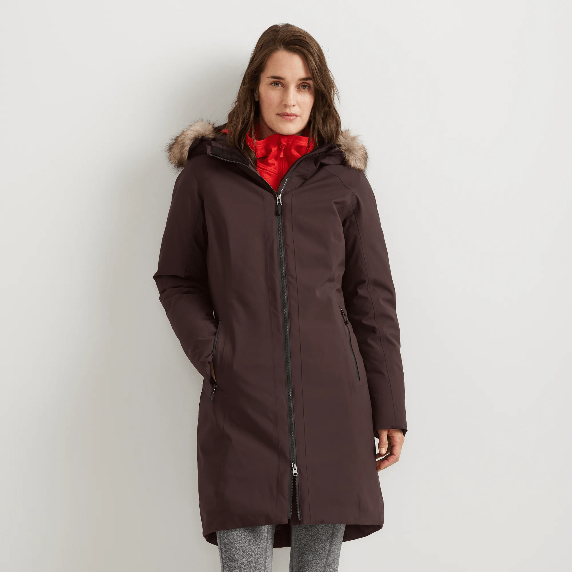 Women's Olympia Waterproof Down Hooded Stadium Coat