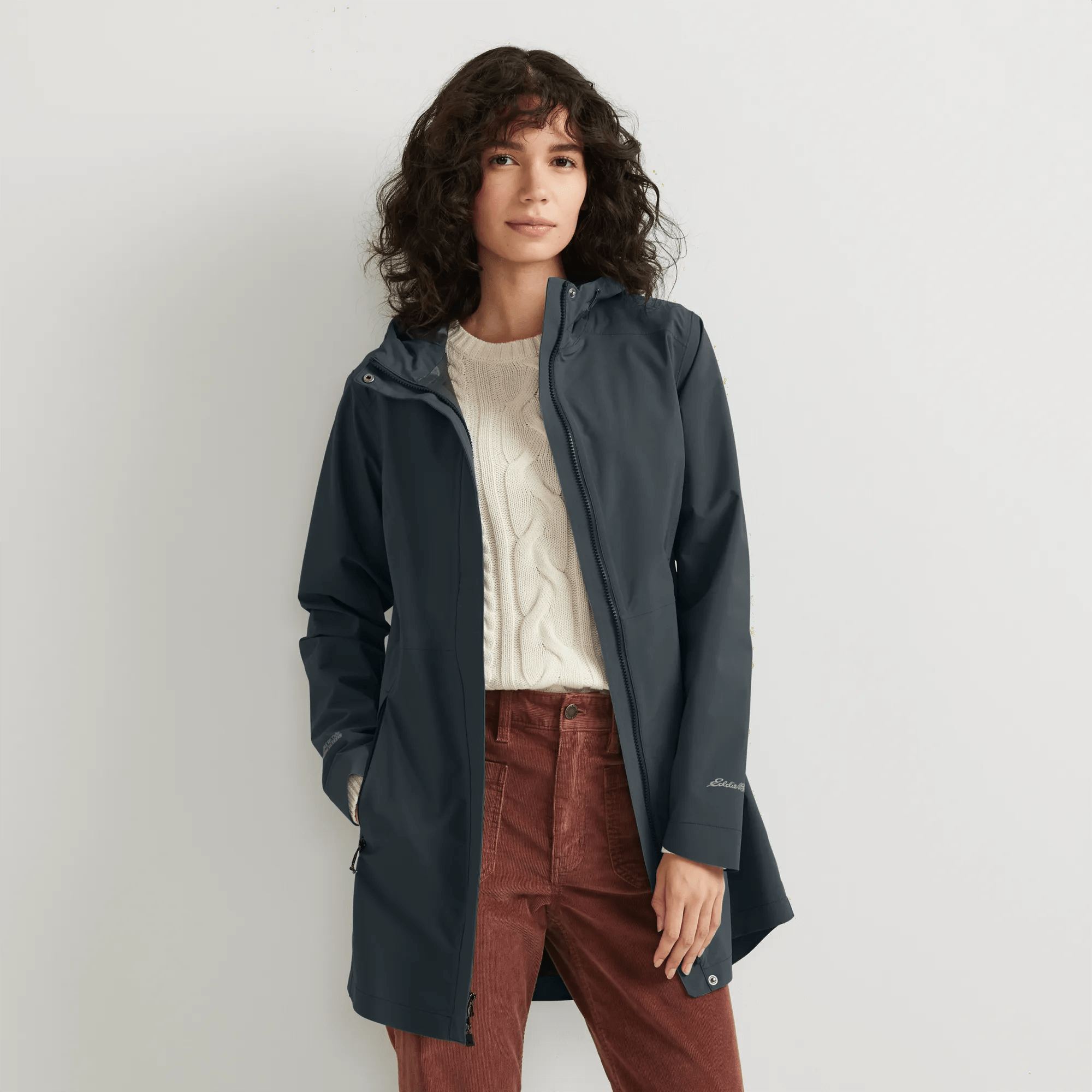 Women's Cloud Cap Waterproof Stretch Hooded Rain Parka