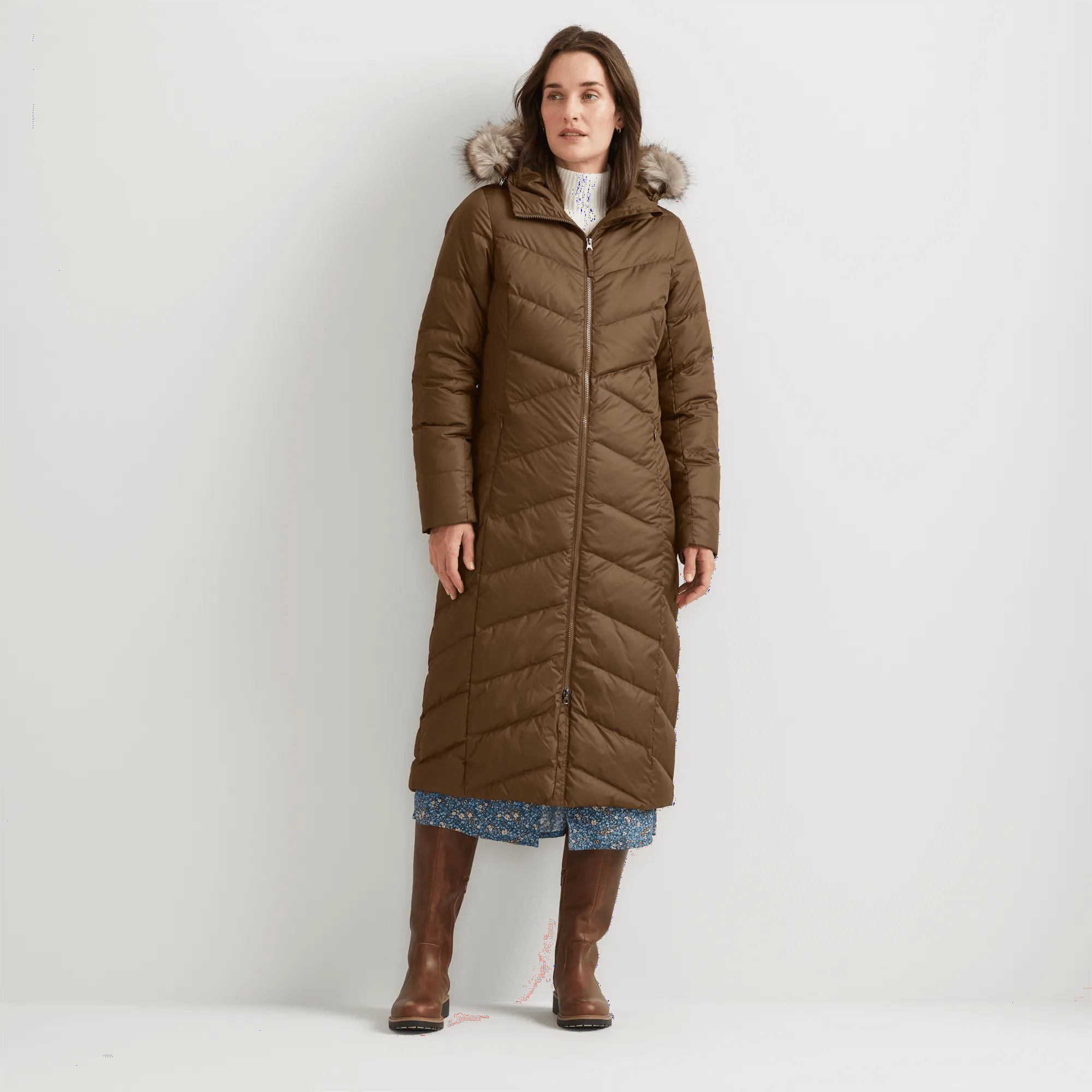 Women's Classic Down Hooded Duffle Coat