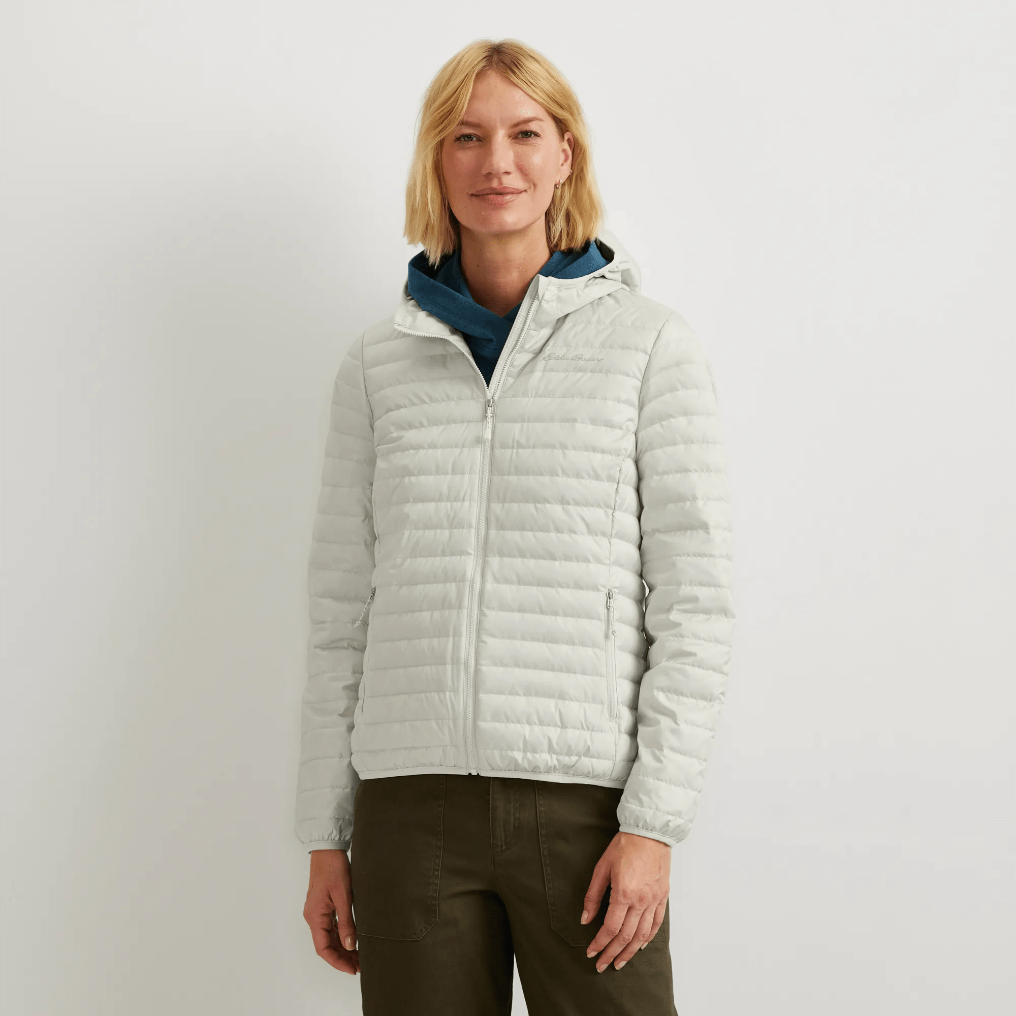 Women's Microlight Packable Down Hooded Jacket