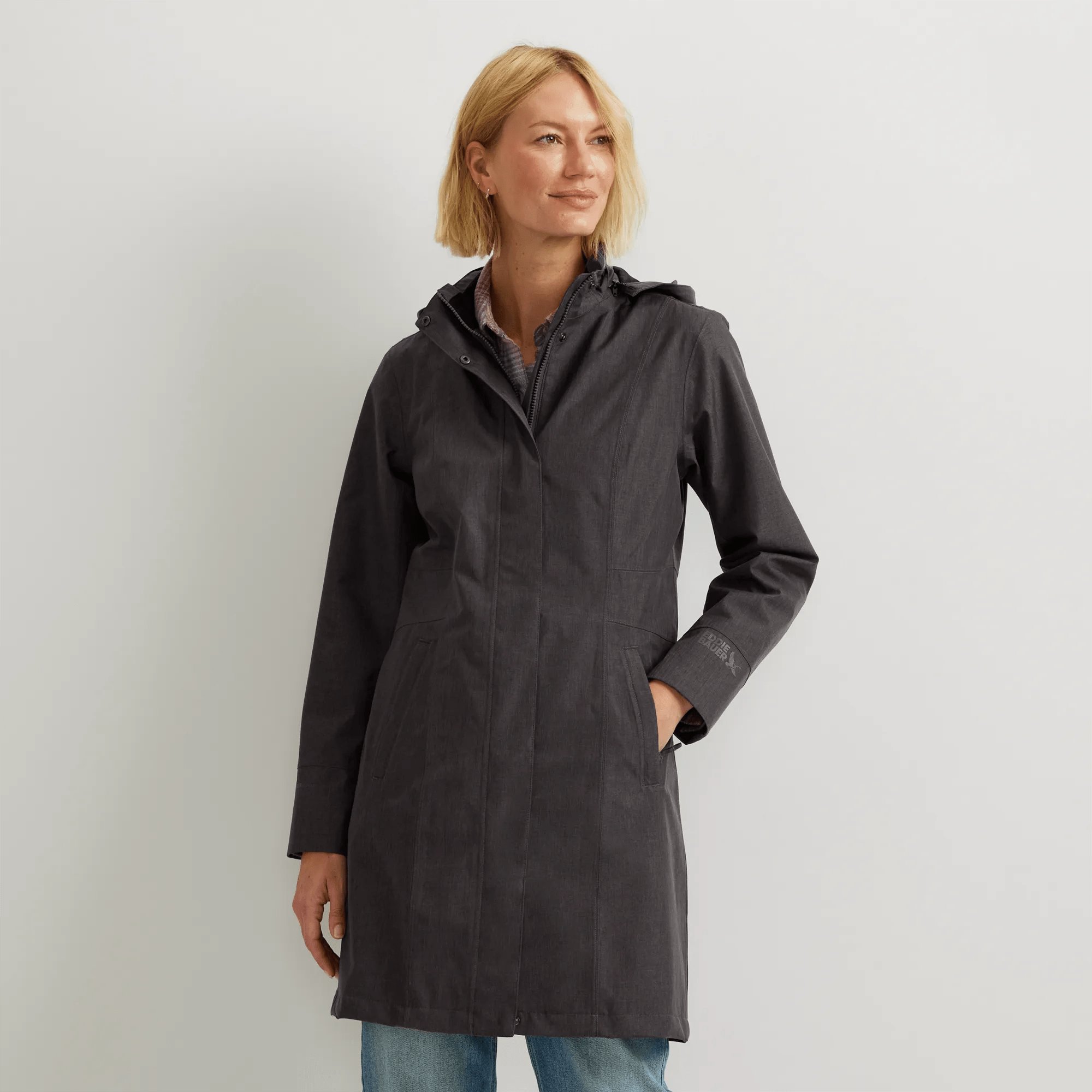 Women's Girl On The Go? Waterproof Hooded Trench Coat