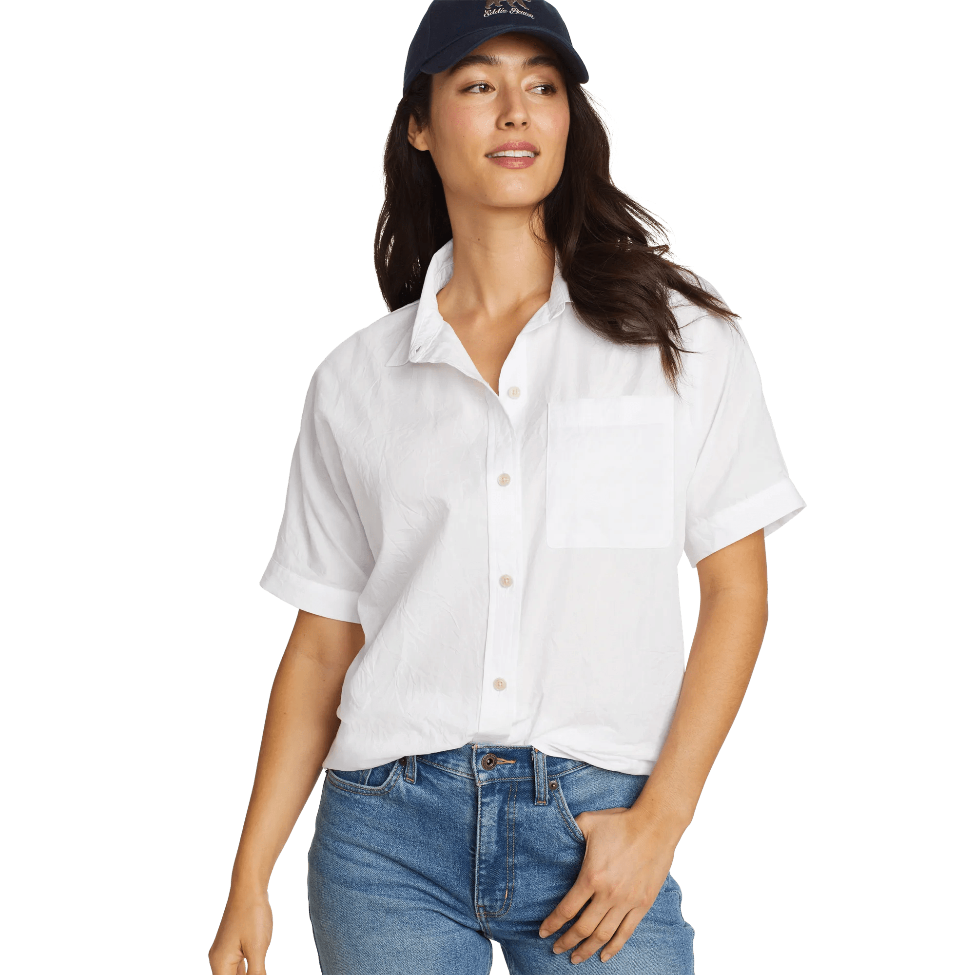 Women's Travel Light Crinkle Cotton Short-Sleeve Shirt
