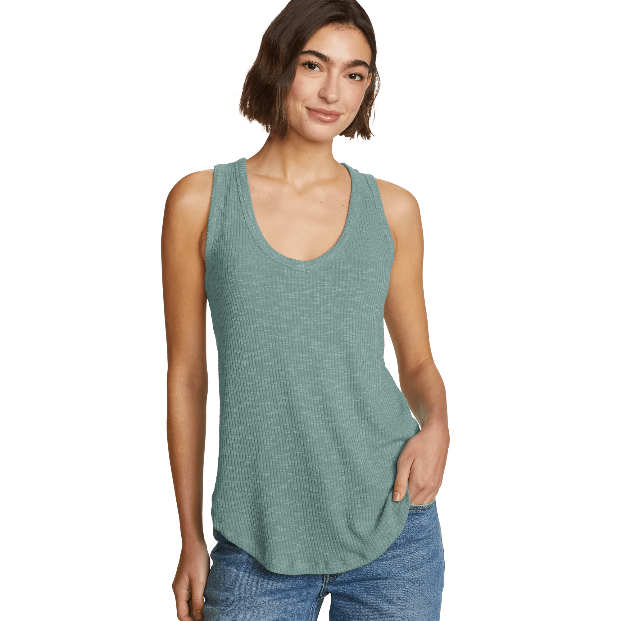 Women's Revive Ribbed V-Neck Tank
