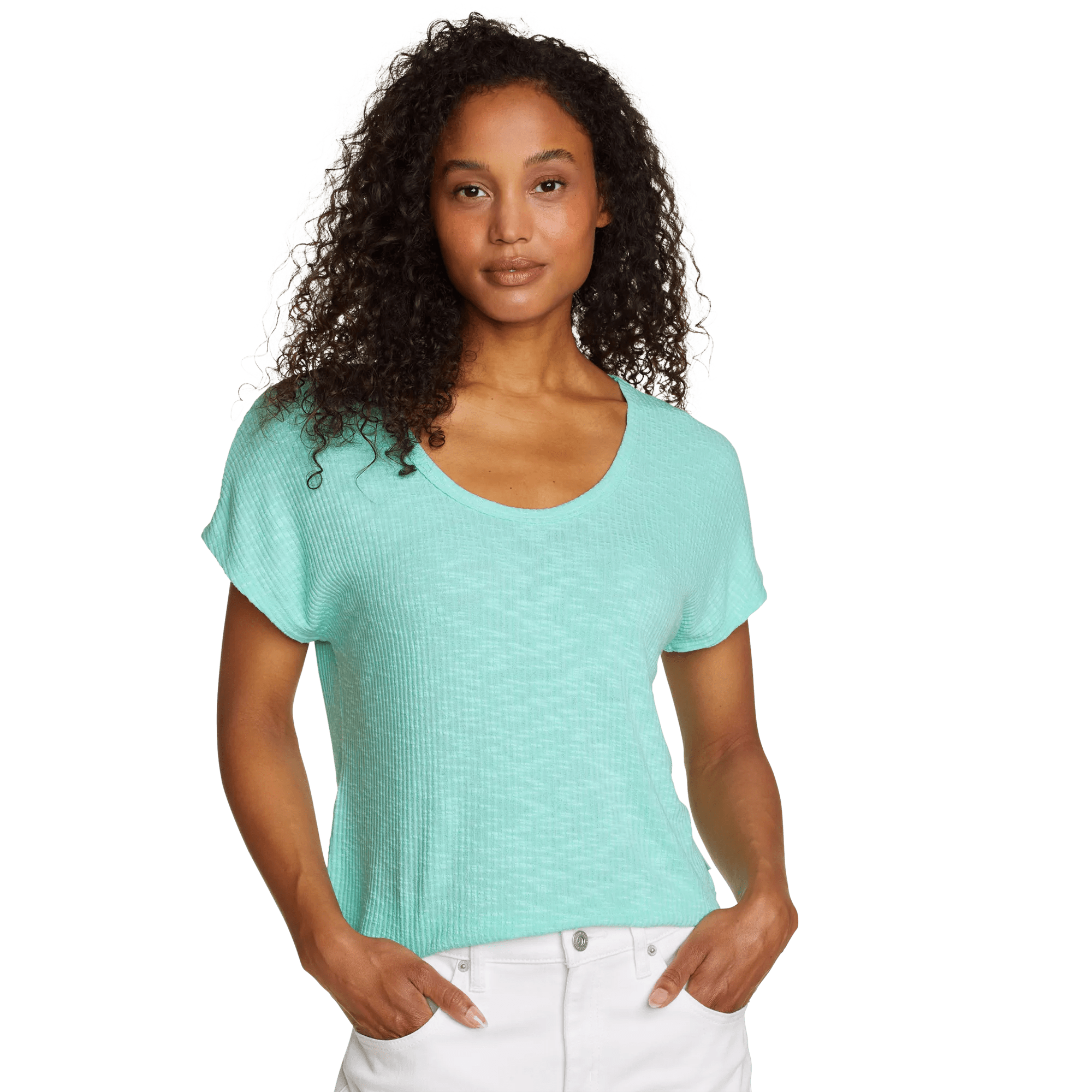 Women's Revive Ribbed Scoop-Neck T-Shirt