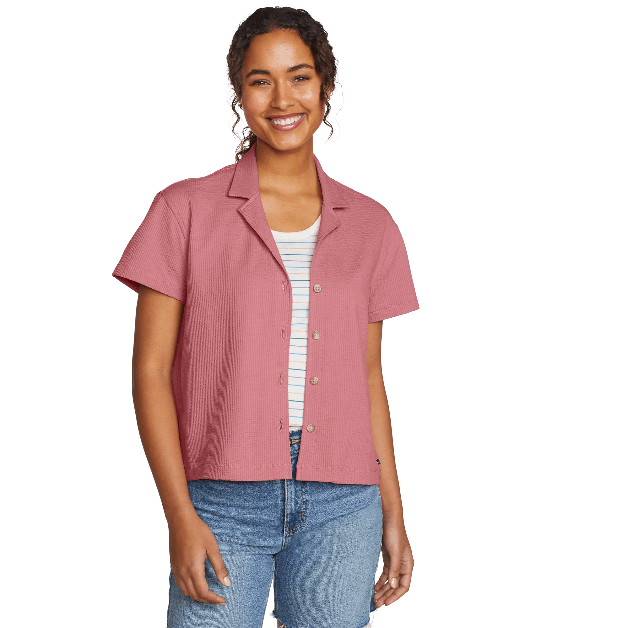 Women's Seersucker Camp Shirt