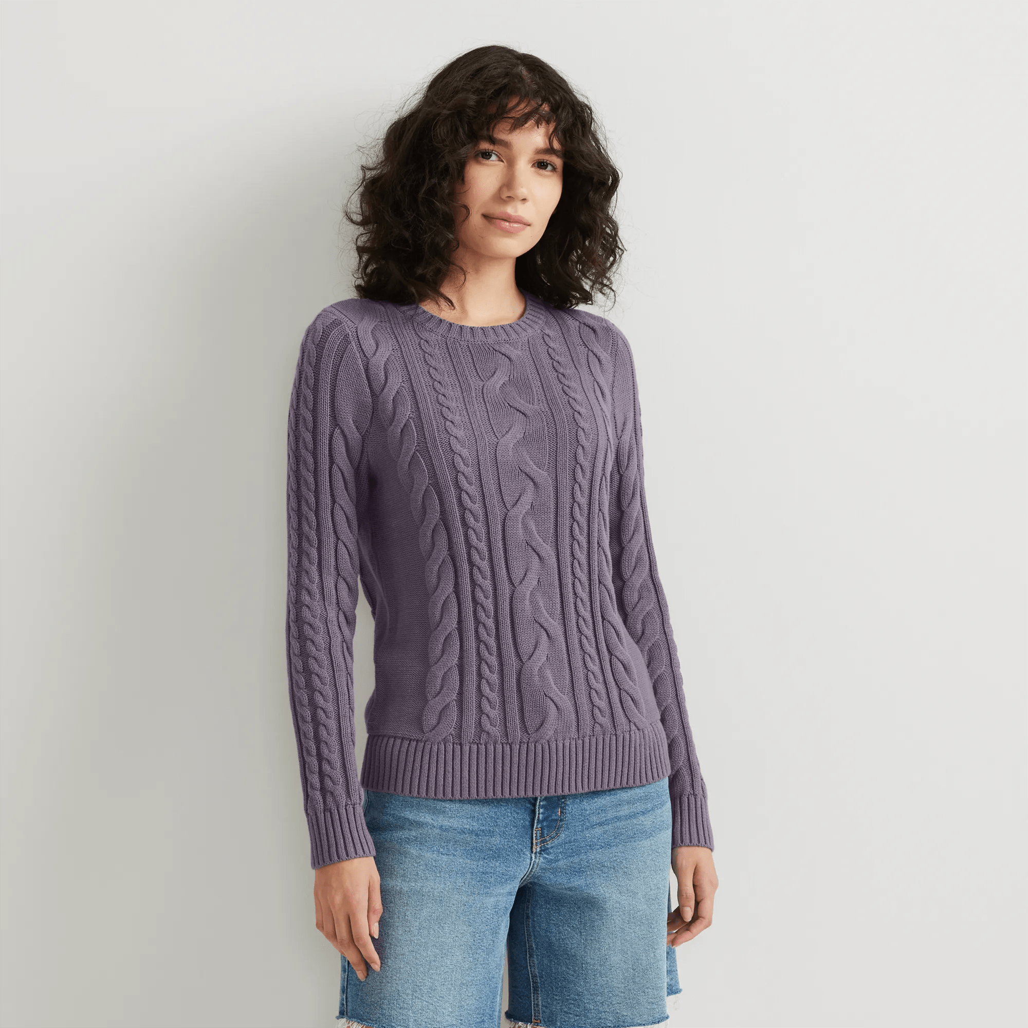 Women's Classic Cable Crew Sweater