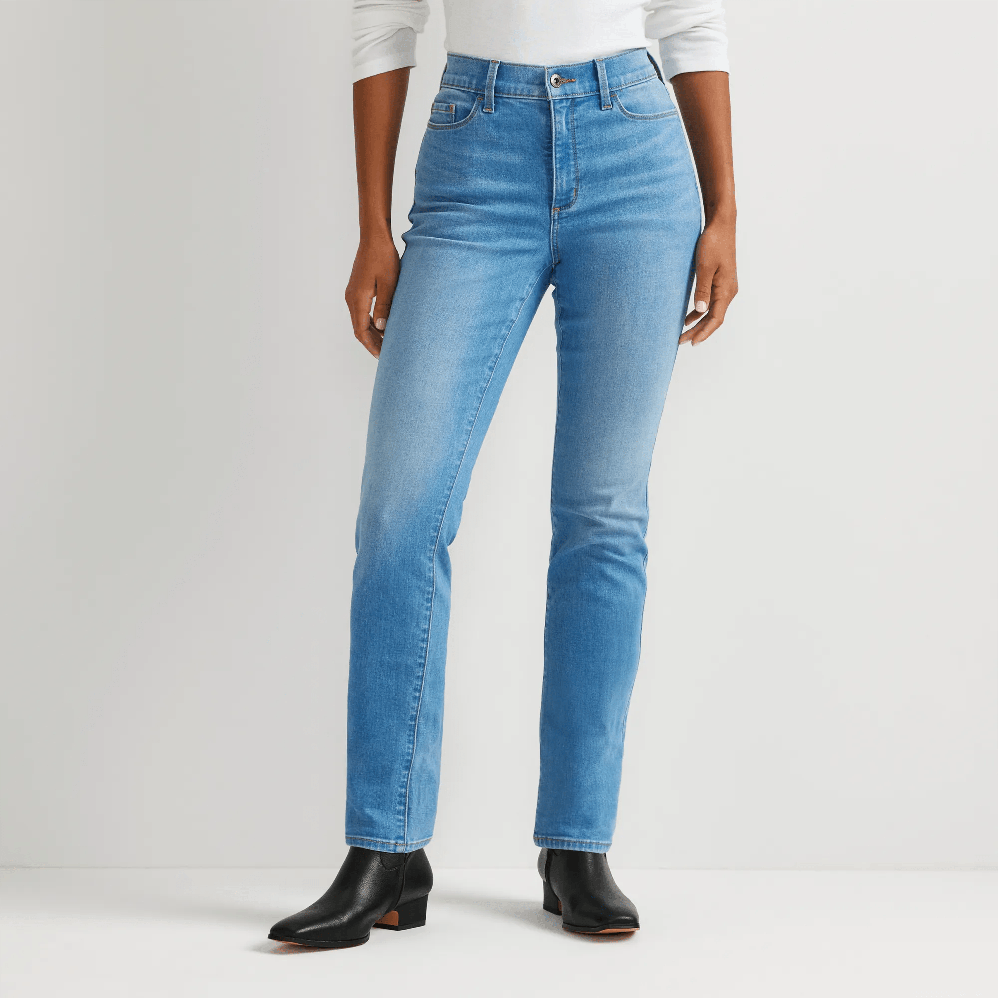 Women's Venture Stretch High-Rise Straight Leg Jeans