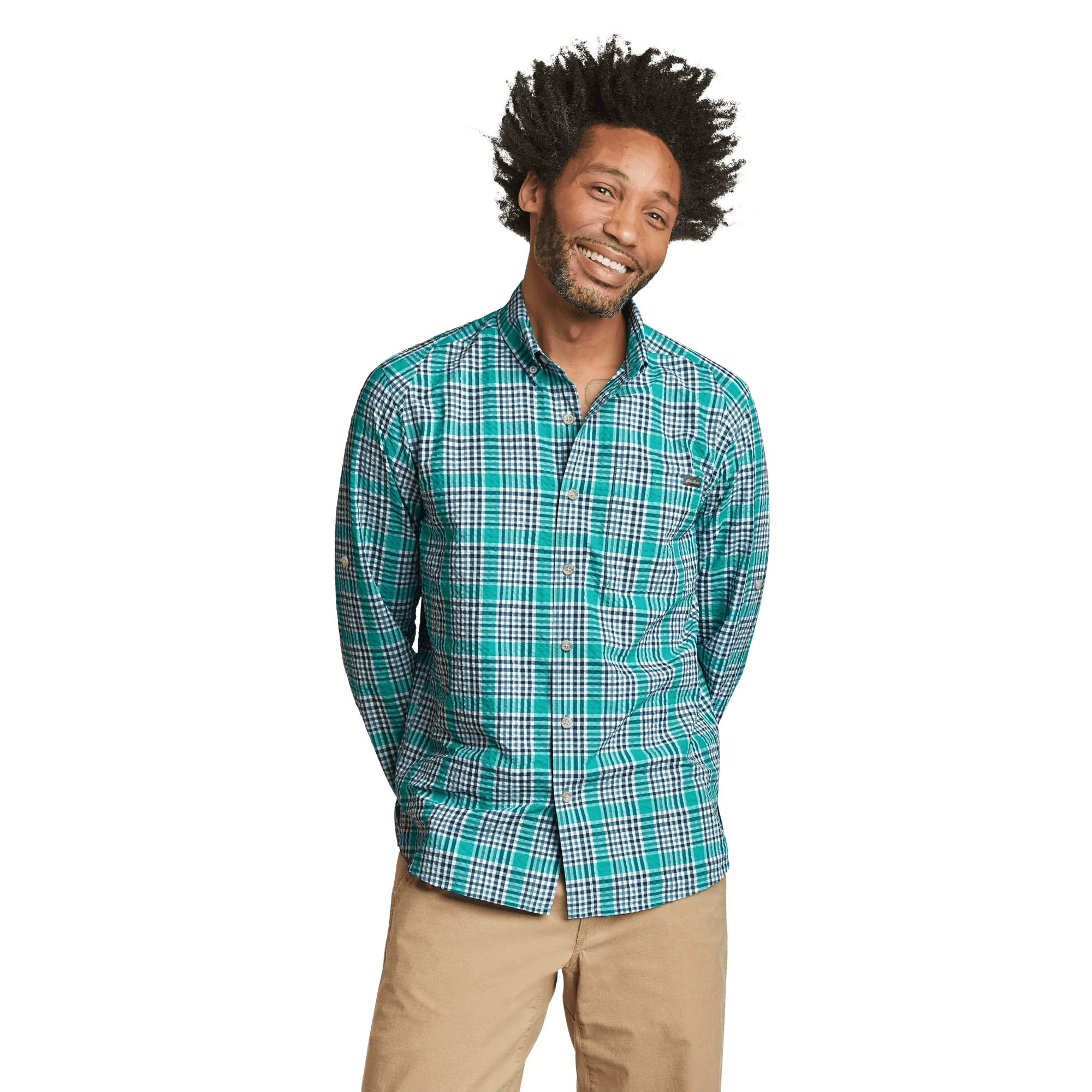 Men's Pack It Seersucker Long-Sleeve Shirt