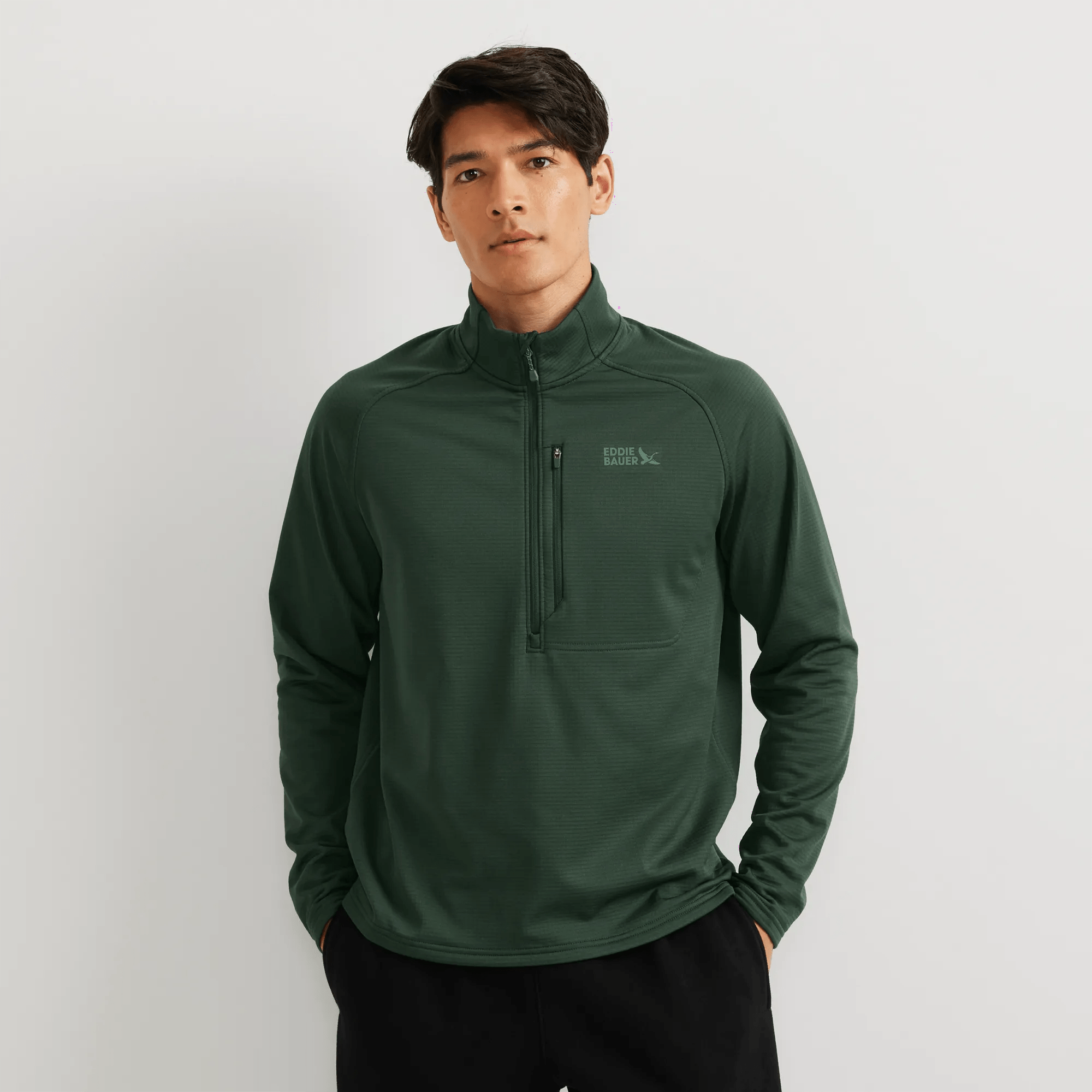Men's High Route Grid Fleece-Lined 1/2-Zip Pullover