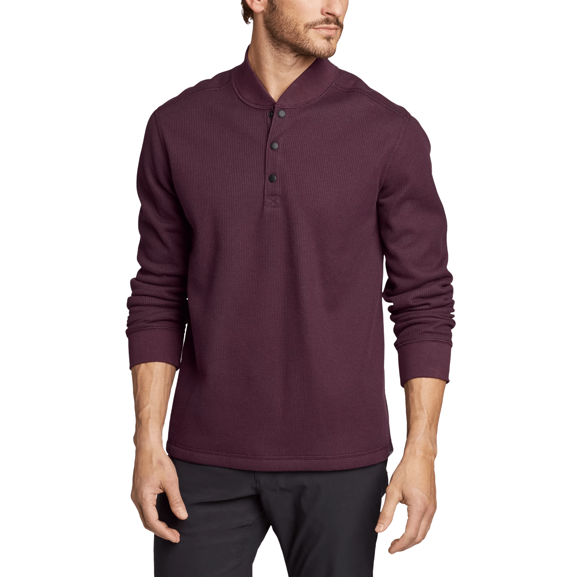 Men's Faux Shearling-Lined Thermal Henley