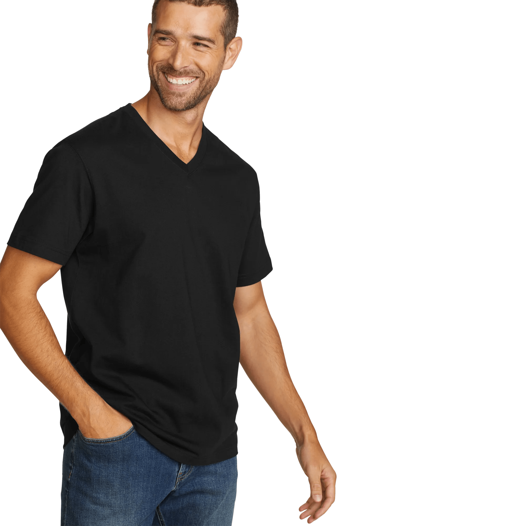 Men's Legend Wash 100% Cotton Short-Sleeve V-Neck T-Shirt