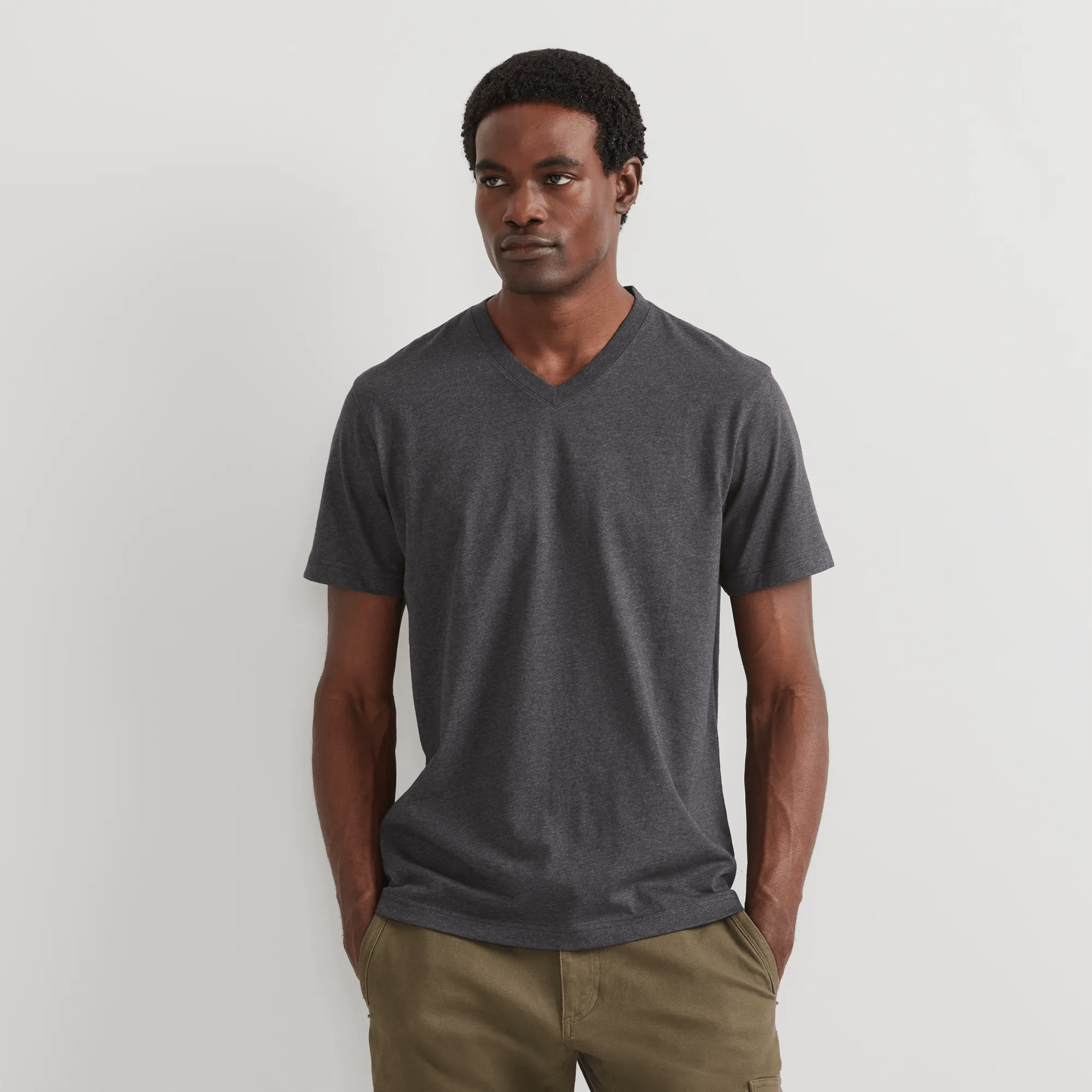 Men's Legend Wash 100% Cotton Short-Sleeve V-Neck T-Shirt
