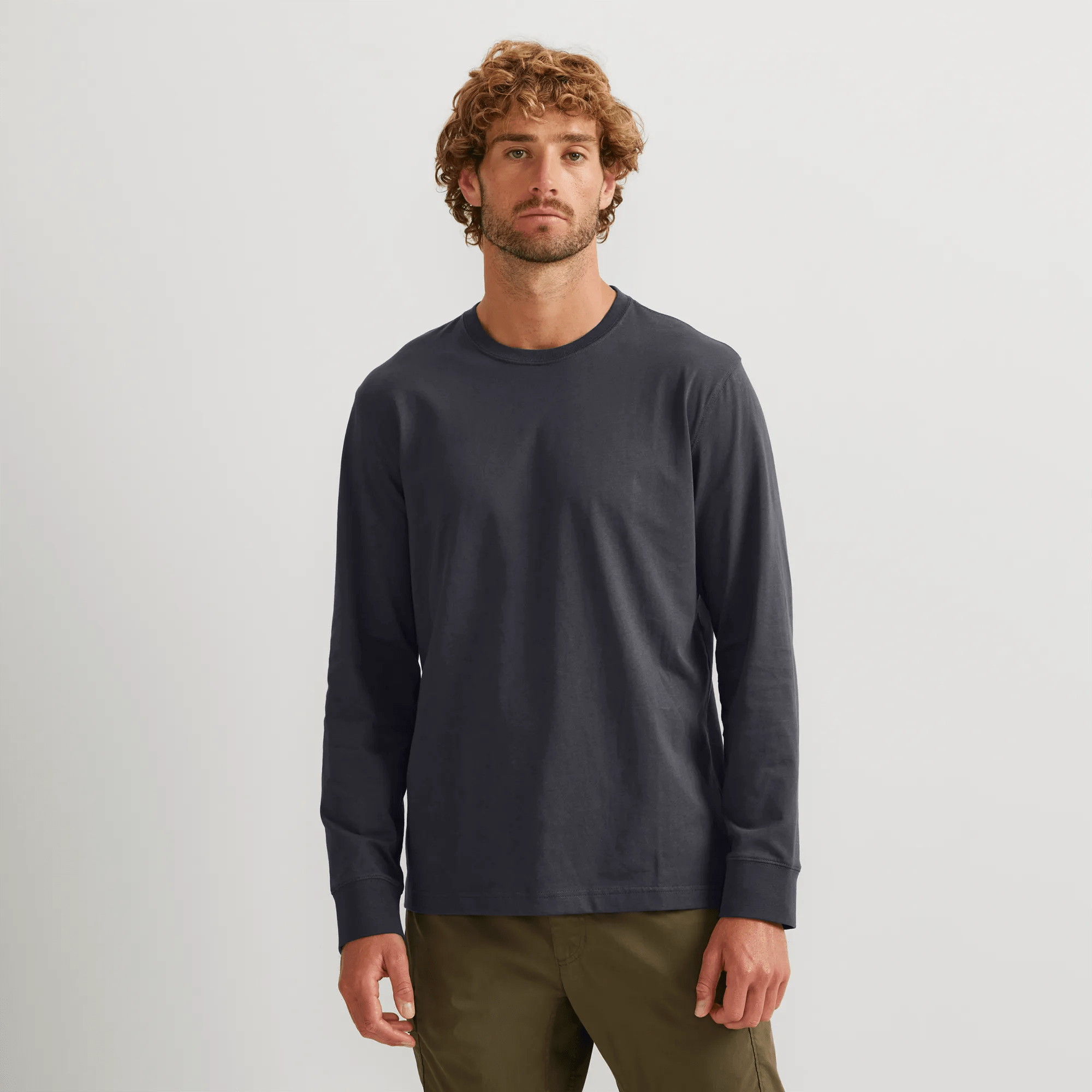 Men's Legend Wash 100% Cotton Long-Sleeve Classic T-Shirt