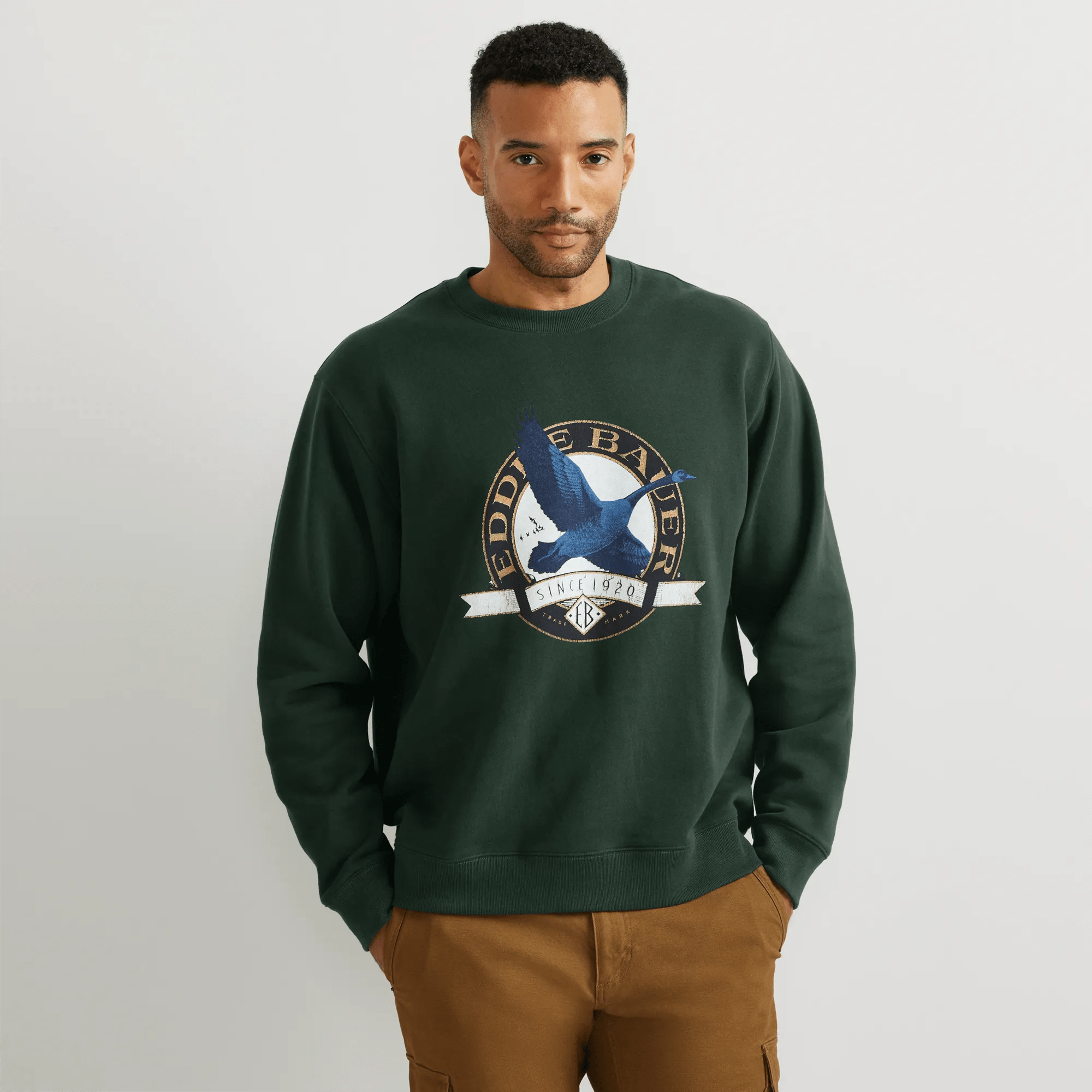 Men's Vintage Soft Goose Logo Crew
