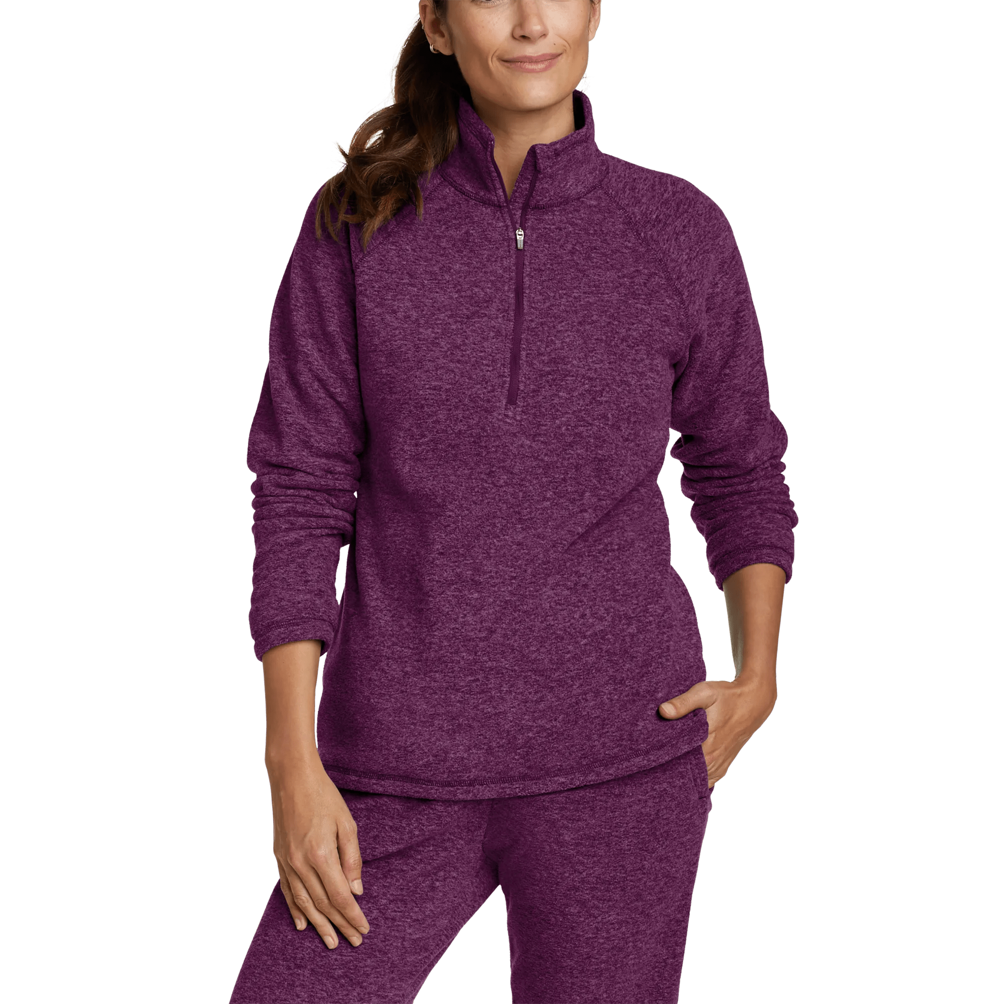 Women's Fast Fleece Raglan-Sleeve 1/4-Zip - Solid