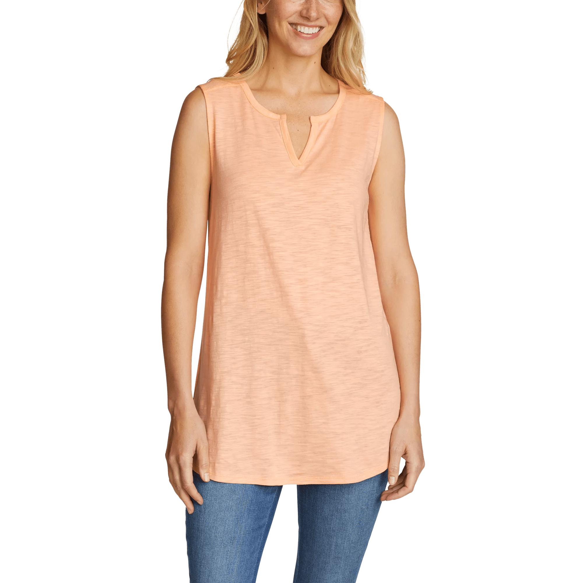 Women's Concourse Sleeveless Notch-Neck Top
