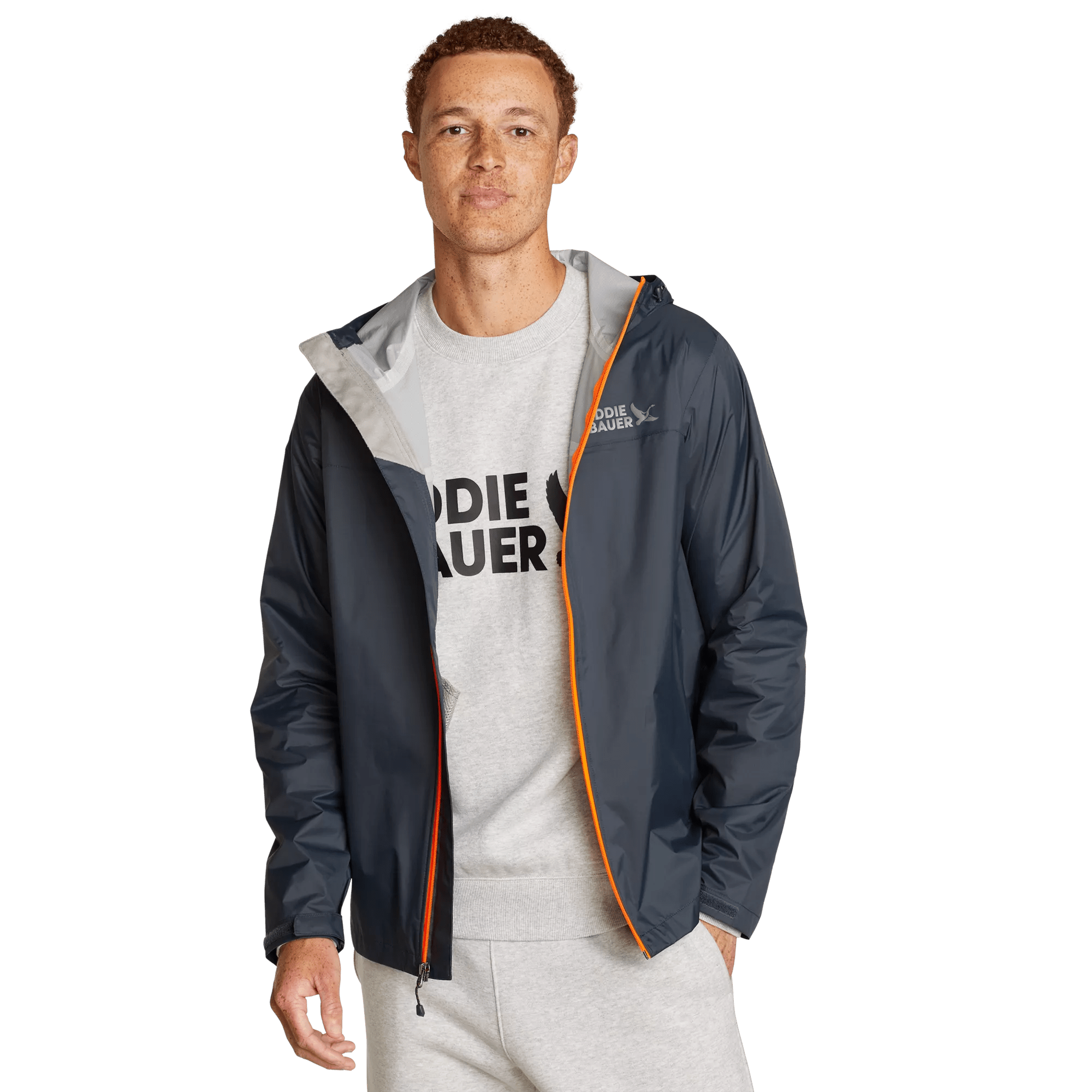 Men's Cloud Cap Waterproof Packable Hooded Rain Jacket