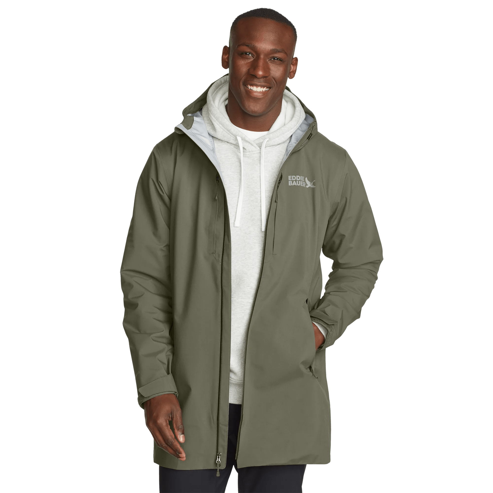 Men's Oscillate 3L Waterproof Hooded Trench Coat